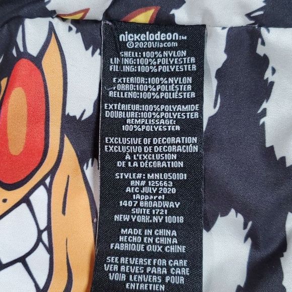 Members Only X Nickelodeon Hi Shine Chevron Puffer‎ Jacket Black Womens Small - Picture 8 of 11